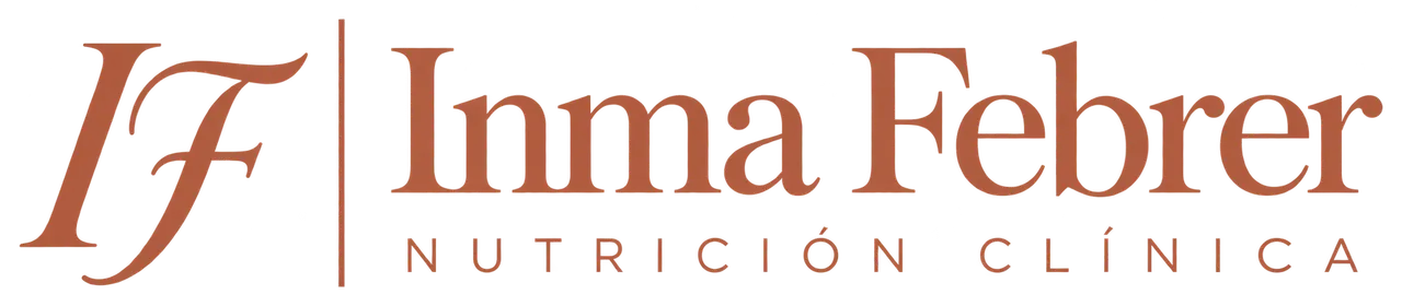 Logotipo terracota de Inma Febrer · Nutrición Clínica